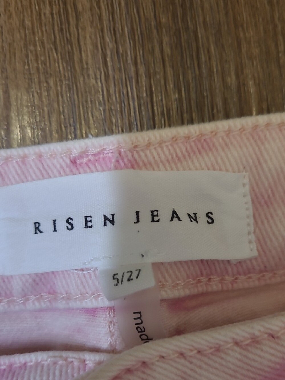 High-Rise Pink Wide-Leg Jeans with Frayed Hem - Picture 2 of 16